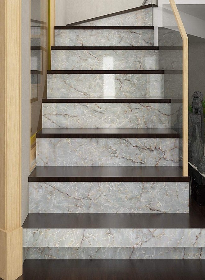 KASHIVAL Grey Marble Wallpaper Oil & Water Proof Kitchen Walls, Cabinets and Furnitures Glossy Finish Sheet Sticker Wallpapers Furniture Kitchen Platform Office (Size:60 * 200 CM) (Grey Marble A46) - Image 3